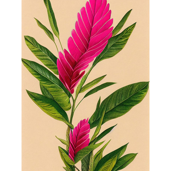 Wee Blue Coo Poster XL 'Anchovies And Flowers' - Stampa Murale Floreale, 81x61 Cm, Carta Premium, Senza Cornice